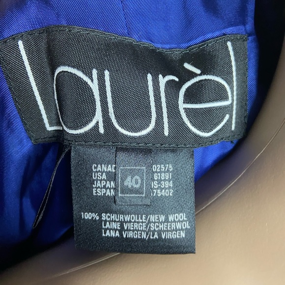 Vintage Laurel By Escada Blue Striped Wool Blazer - Picture 2 of 6